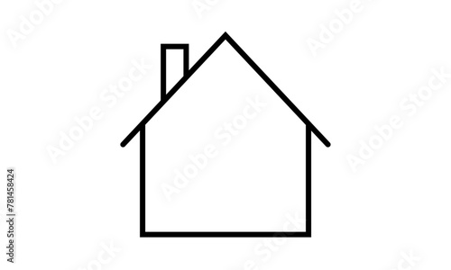 Icono negro de casa en fondo blanco.
