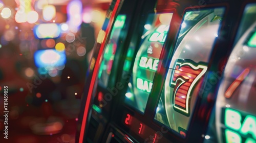 A Close-Up of Vibrant Slot Machine