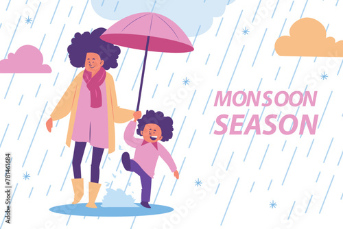 Flat background for monsoon season sale