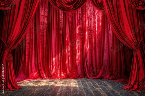 Gorgeous background red curtain