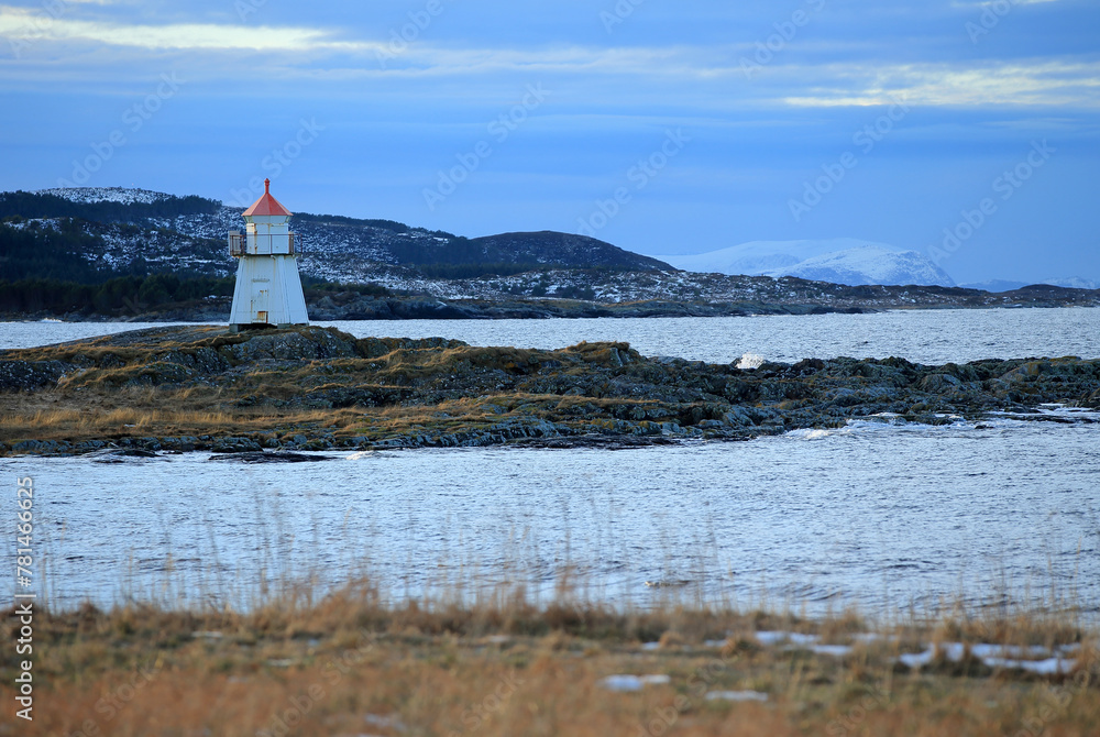 Lighthouse at Vigra island, Norway.