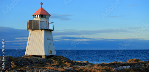 Obraz na płótnie Lighthouse at Vigra island, Norway. w salonie