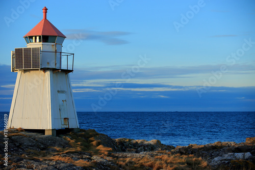 Lighthouse at Vigra island  Norway.