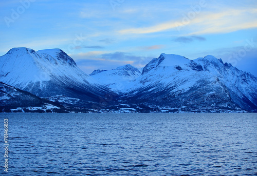 View at the Hjorundfjorden from the Sula island  Norway.