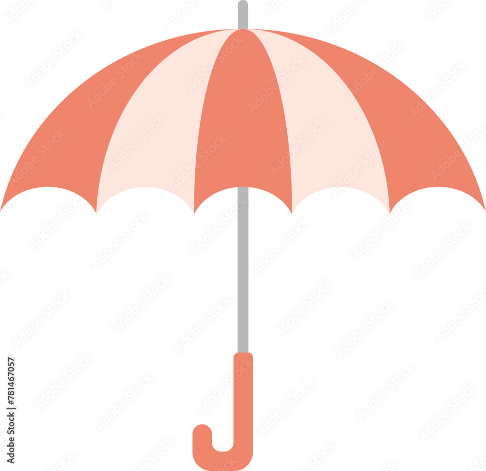 orange umbrella illustration