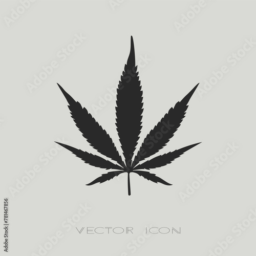 vector image of cannabis leaf