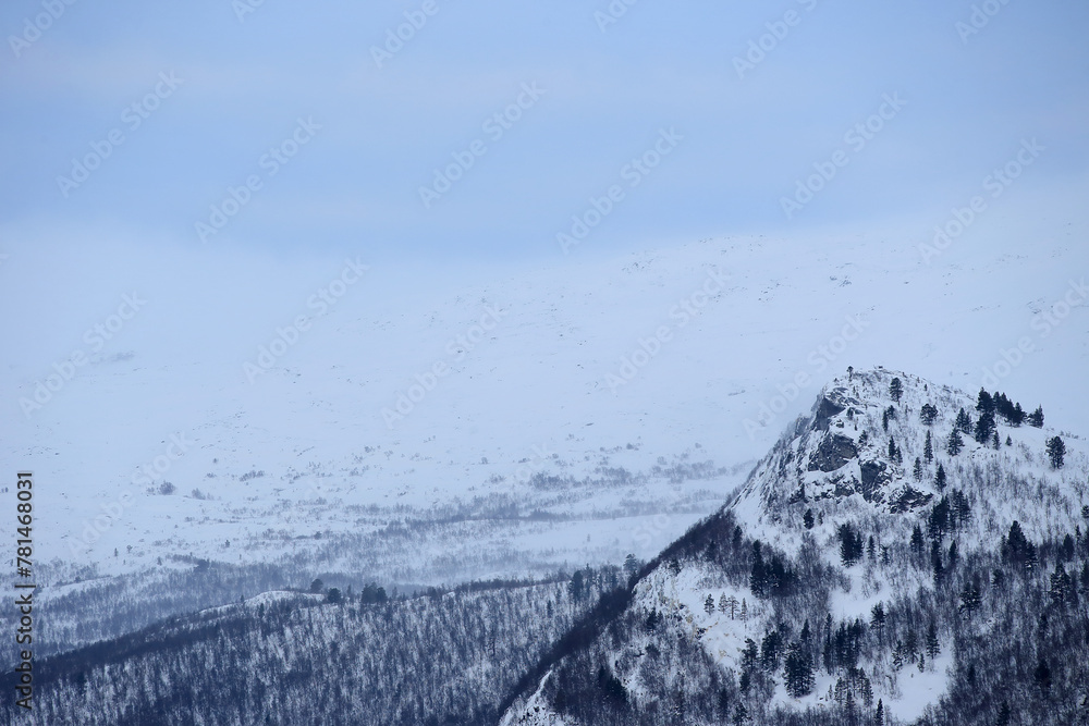 Winter mountains near Bjorli, Norway.