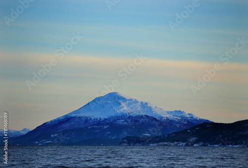 View at the winter mountains near Molde (More og Romsdal, Norway). © andrzej_67