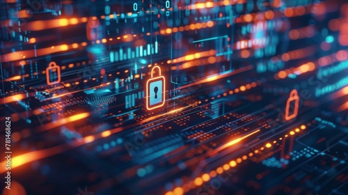 Digital security concept wi...