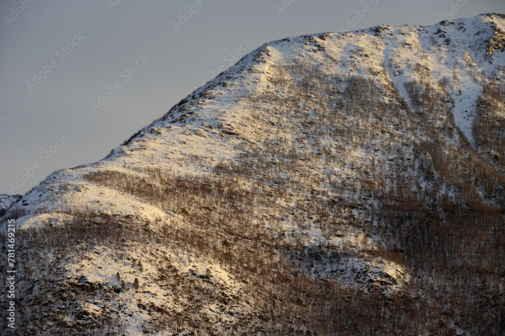 Winter mountains near Gamlem (More og Romsdal, Norway).