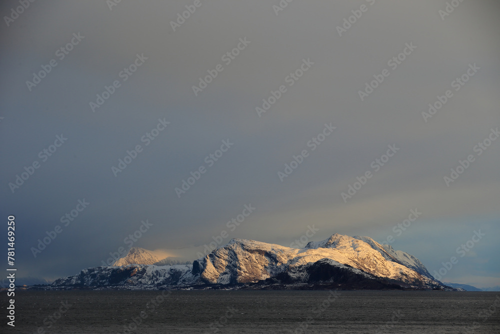 Winter mountains near Gamlem (More og Romsdal, Norway).