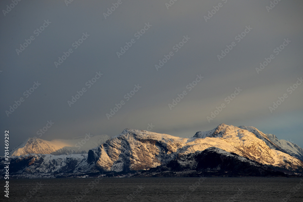 Winter mountains near Gamlem (More og Romsdal, Norway).