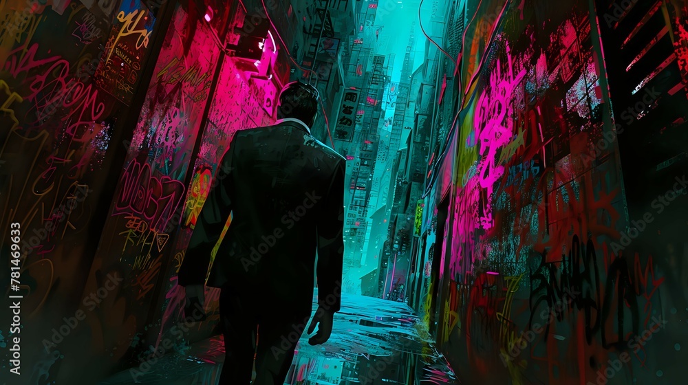 Alleyway Unknown: Lost in Urban Shadows./n