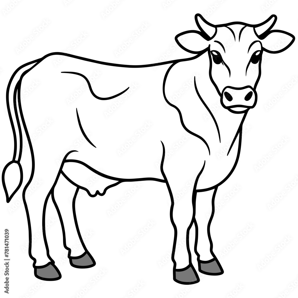 Fototapeta premium cow vector illustration 