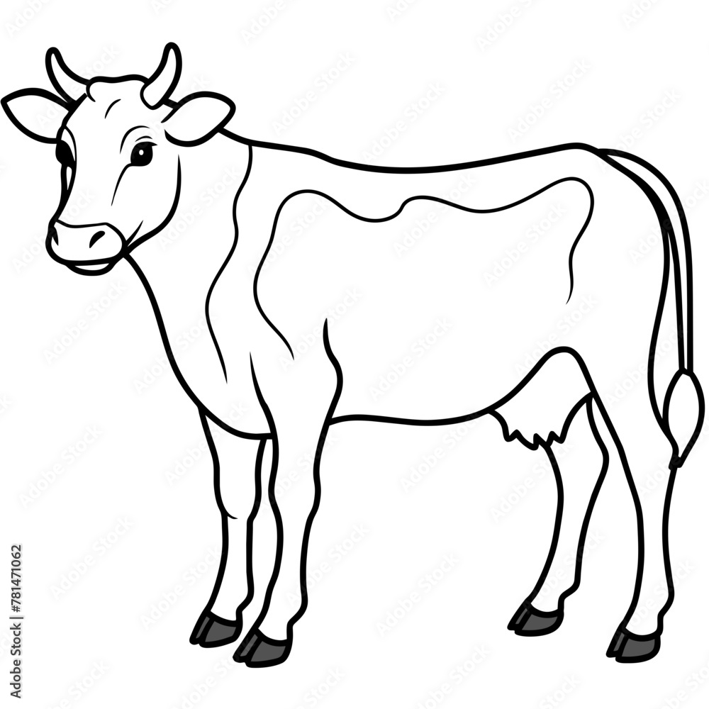 Fototapeta premium cow vector illustration 