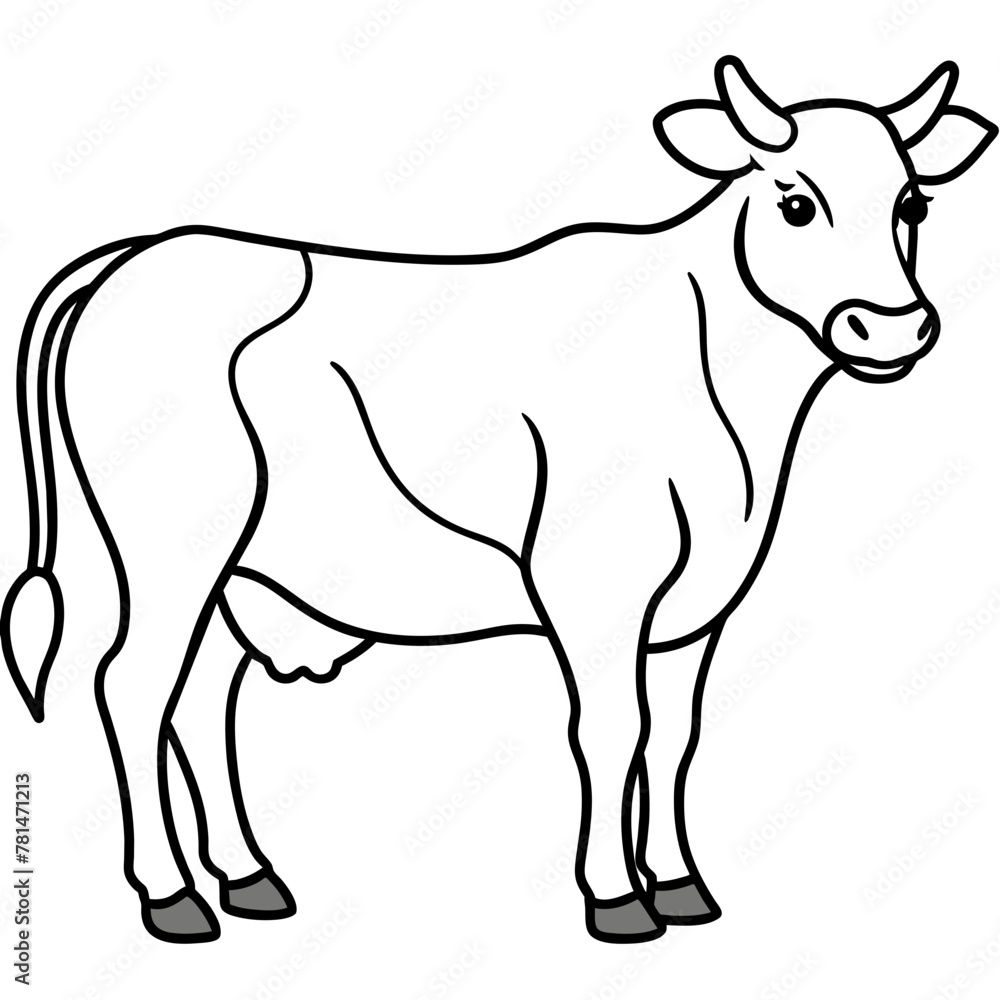 Obraz premium cow vector illustration