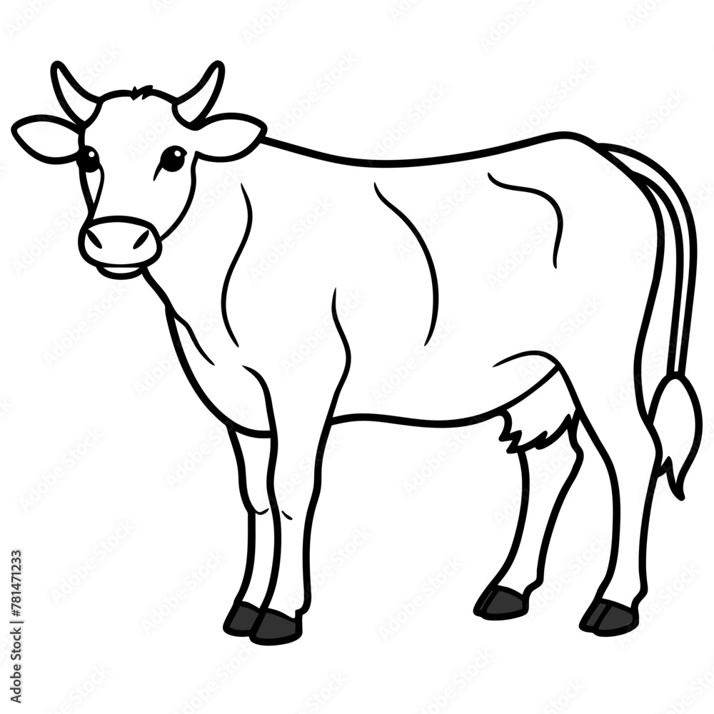 Fototapeta premium cow vector illustration 