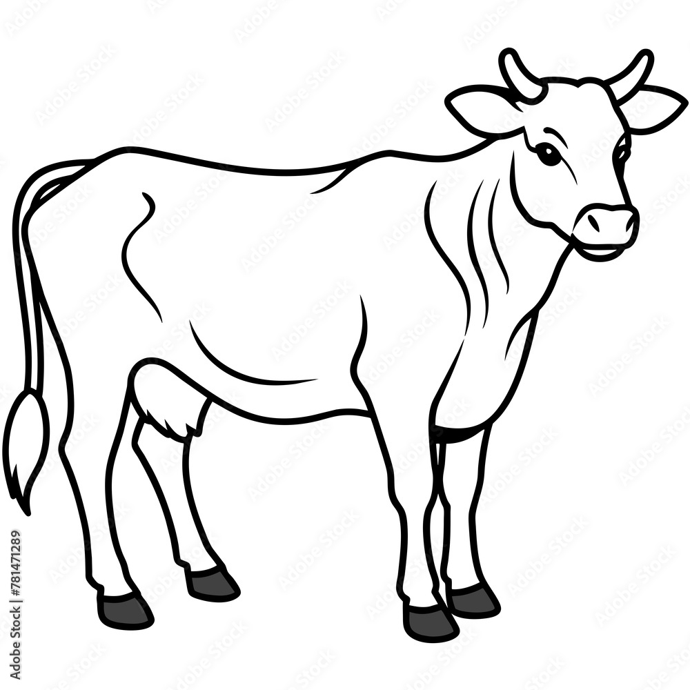 Fototapeta premium cow vector illustration 
