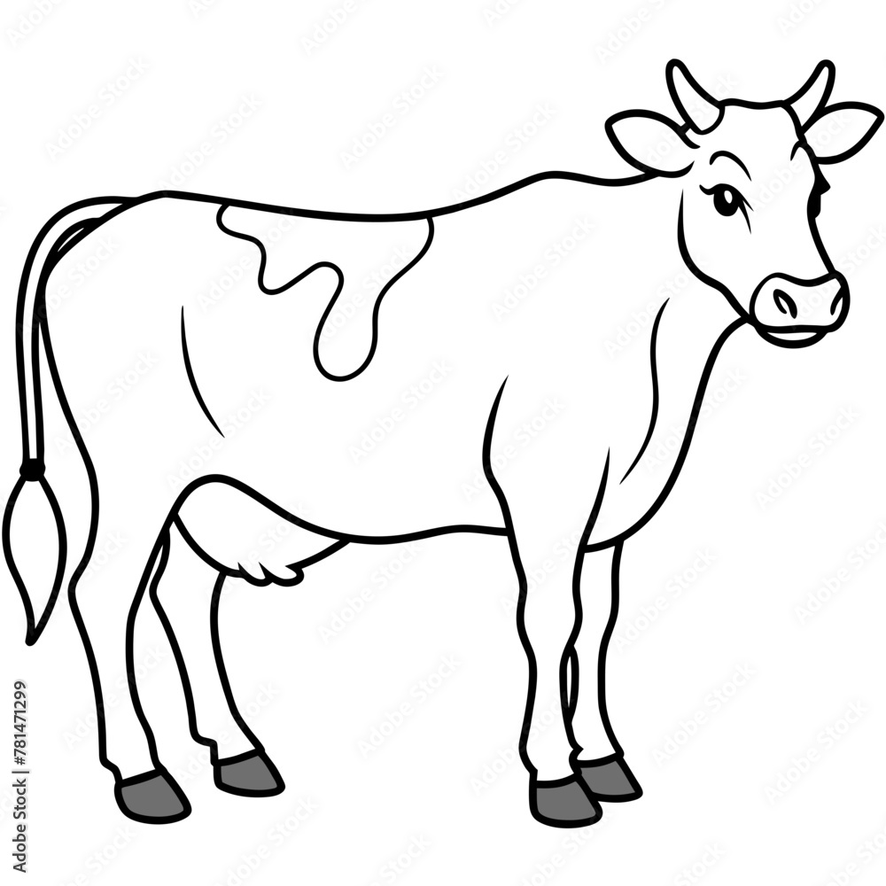 Fototapeta premium cow vector illustration 