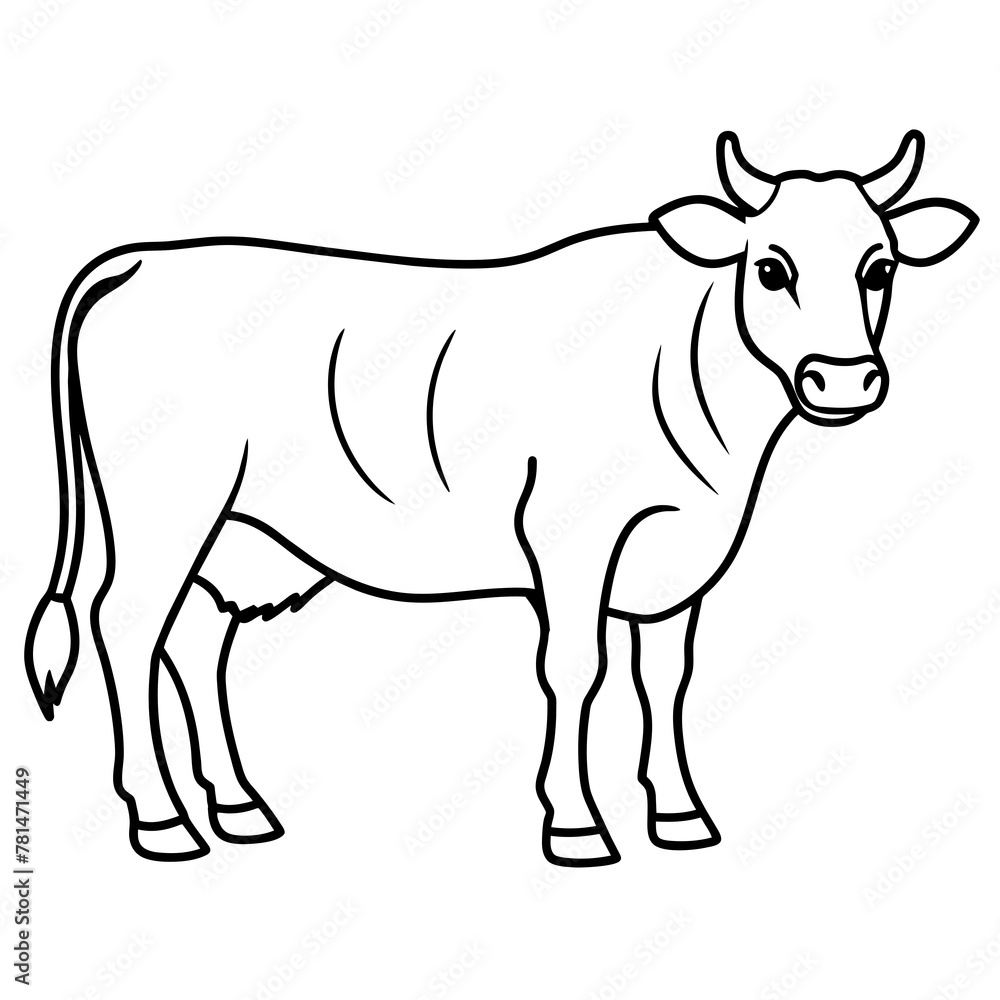 Fototapeta premium cow vector illustration