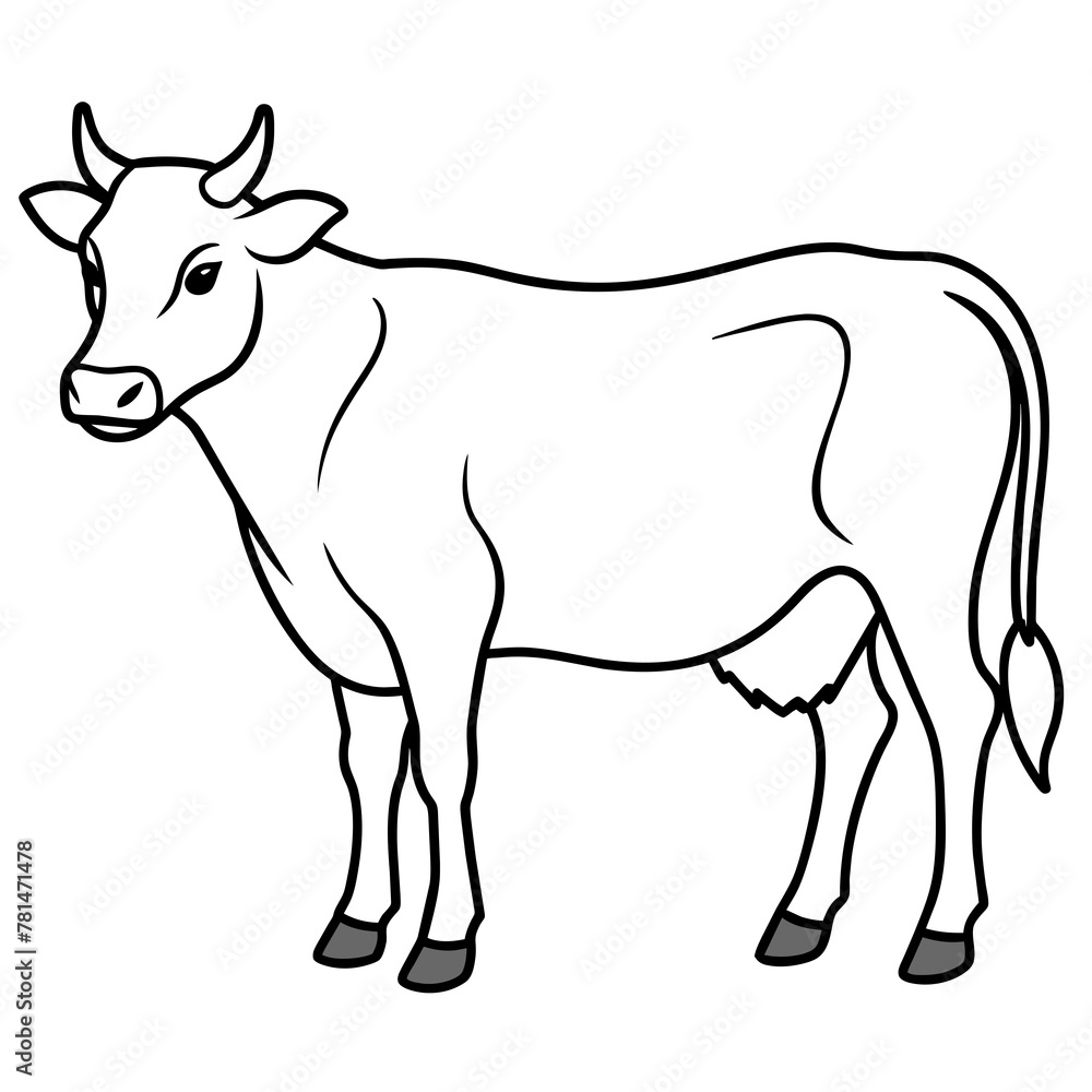 Obraz premium cow vector illustration