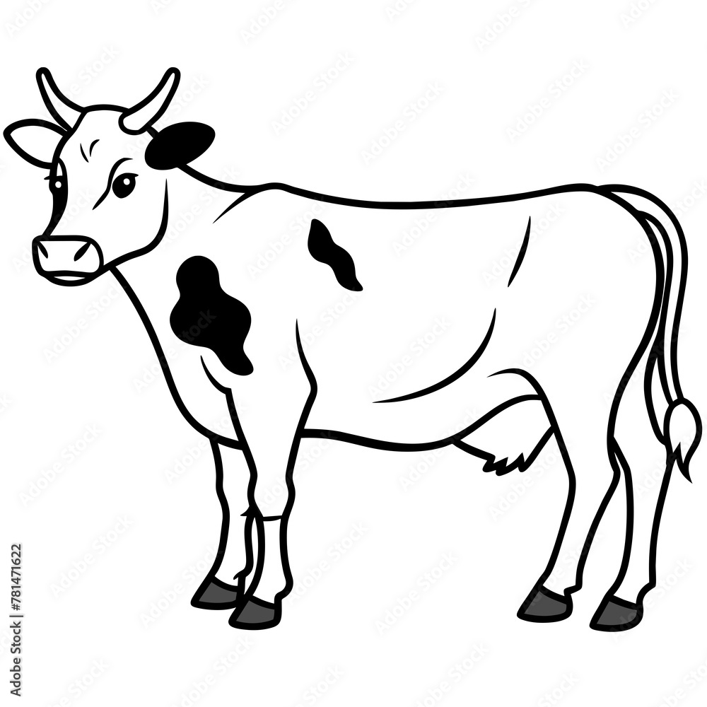 Fototapeta premium cow vector illustration