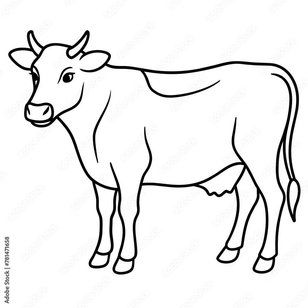 Fototapeta premium cow vector illustration
