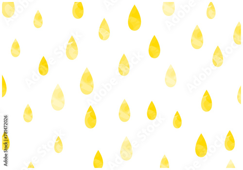 梅雨の雨が降る水滴パターン背景1黄色 photo