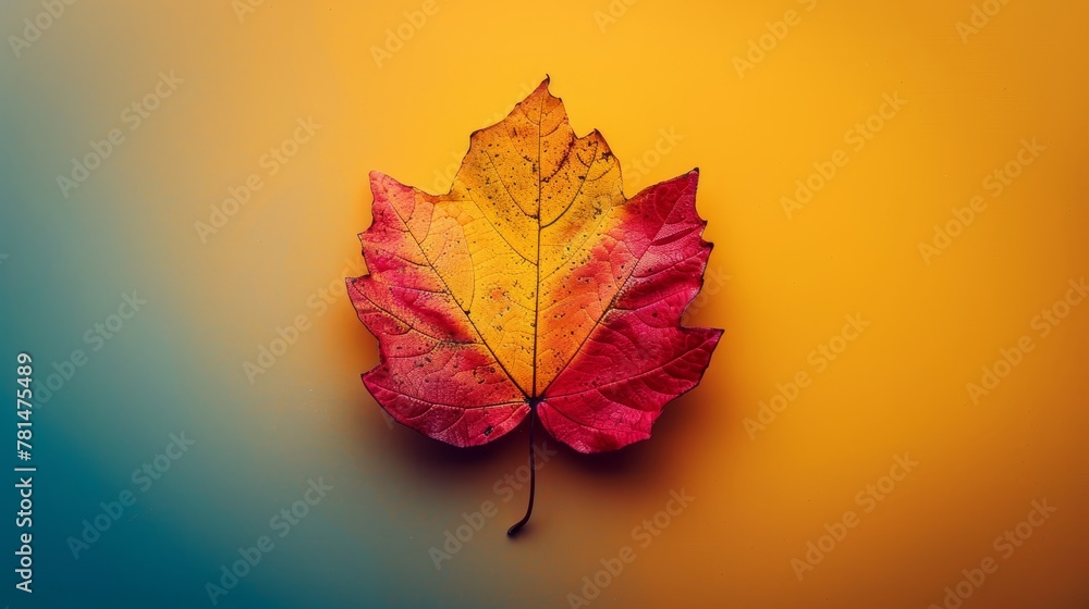 A minimalist style of an autumn concept