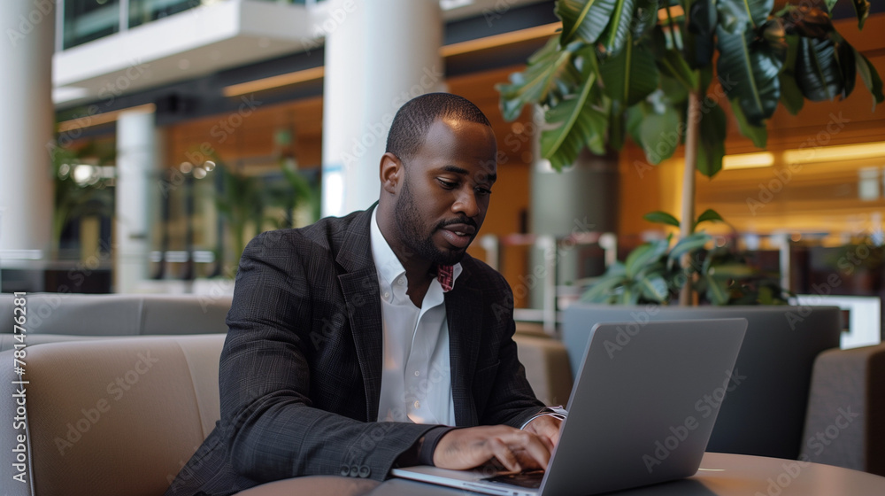 Male architect working in office, businessman at work, businessman in office working on computer Male architect working in office, businessman at work, businessman in office working on computer