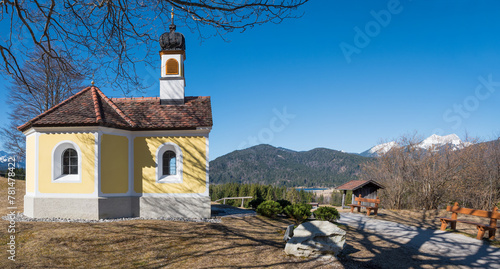 pilgrimage chapel Maria Rast, Krun. landscape in march © SusaZoom