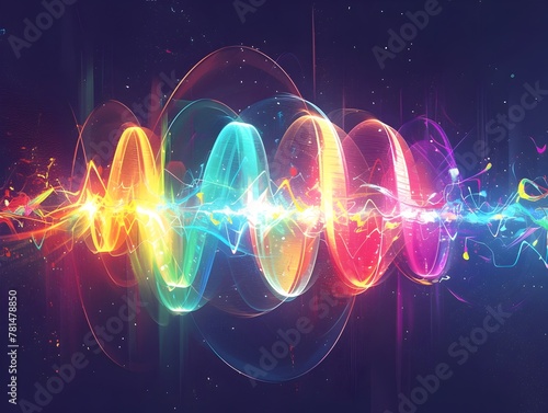 Mesmerizing Energies Captivating Wavelengths of Chromatic Radiance and Pulsing Harmonics photo