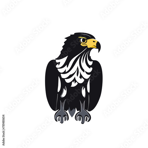 Eagle heads black and white vector, the Head of an eagle in the form of a stylized tattoo. Eagle Mascot Vector Illustration, eagle silhouette, logo, icon, design vector illustration for graphic design