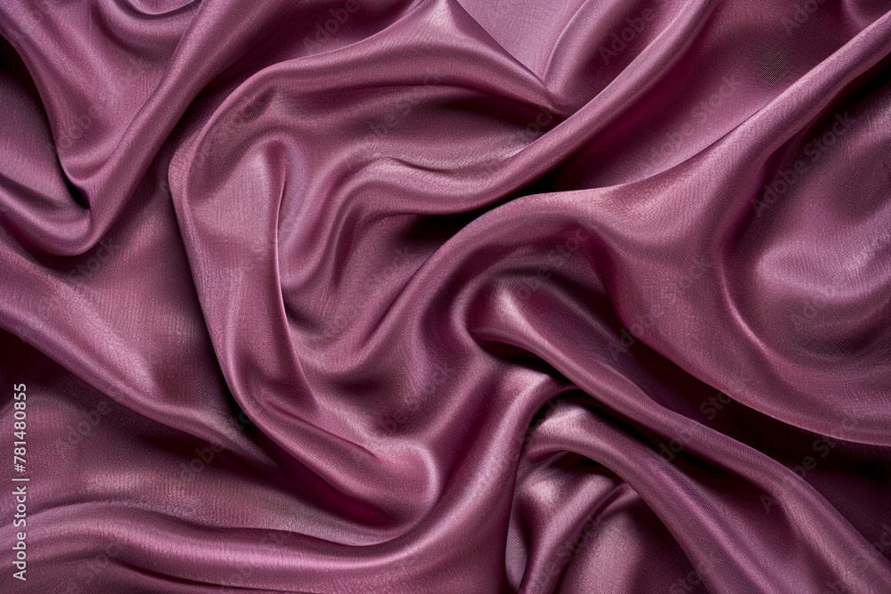 Fototapeta premium Elegant marsala-colored silk fabric luxurious texture. Soft smooth background elegance design