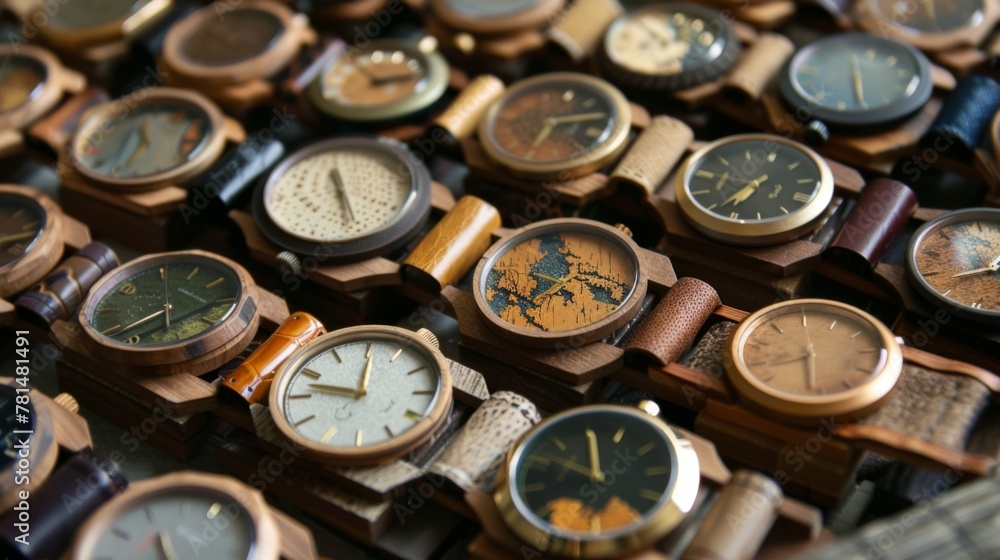 Assortment of Vintage Wristwatches on Display