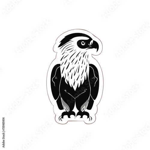 Eagle heads black and white vector, the Head of an eagle in the form of a stylized tattoo. Eagle Mascot Vector Illustration, eagle silhouette, logo, icon, design vector illustration for graphic design