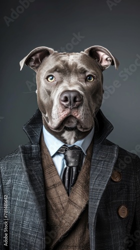Elegant dog in business attire © Denys