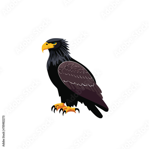 Eagle heads black and white vector, the Head of an eagle in the form of a stylized tattoo. Eagle Mascot Vector Illustration, eagle silhouette, logo, icon, design vector illustration for graphic design