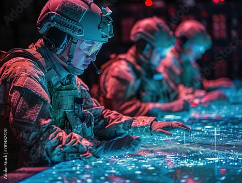 Next-Gen Military Reconnaissance: Engaging with AR Holographic Data Map
