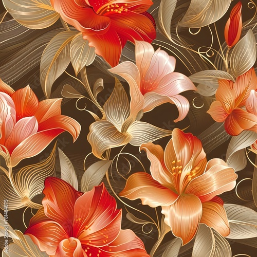 Colorful seamless flower wallpaper