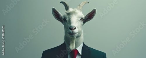 Business goat - surreal concept