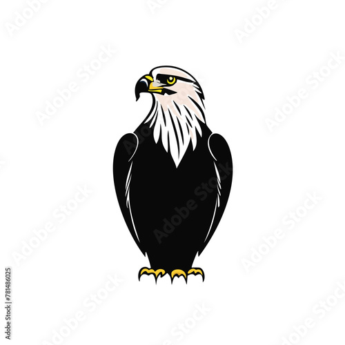 Eagle heads black and white vector, the Head of an eagle in the form of a stylized tattoo. Eagle Mascot Vector Illustration, eagle silhouette, logo, icon, design vector illustration for graphic design