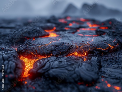 Hyper realistic lava lake edge, ultra detailed rocks, photo realistic glow, sharp focus