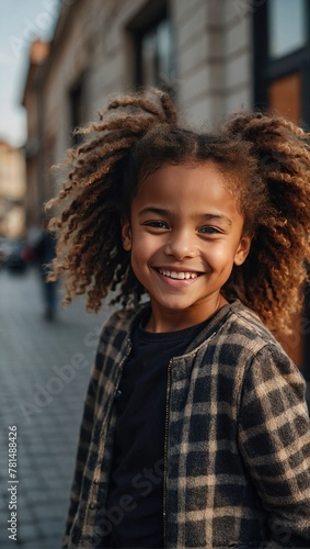 1 Black African American happy young girl  candid joy  child education concept happy and wellbeing concept