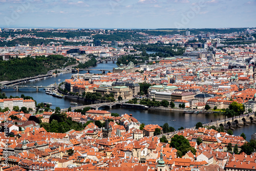 Panoramic view of Prague city centre
