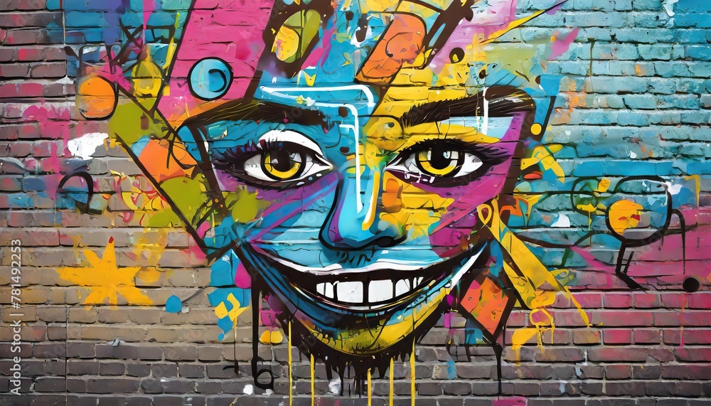 Obraz premium Face Graffiti