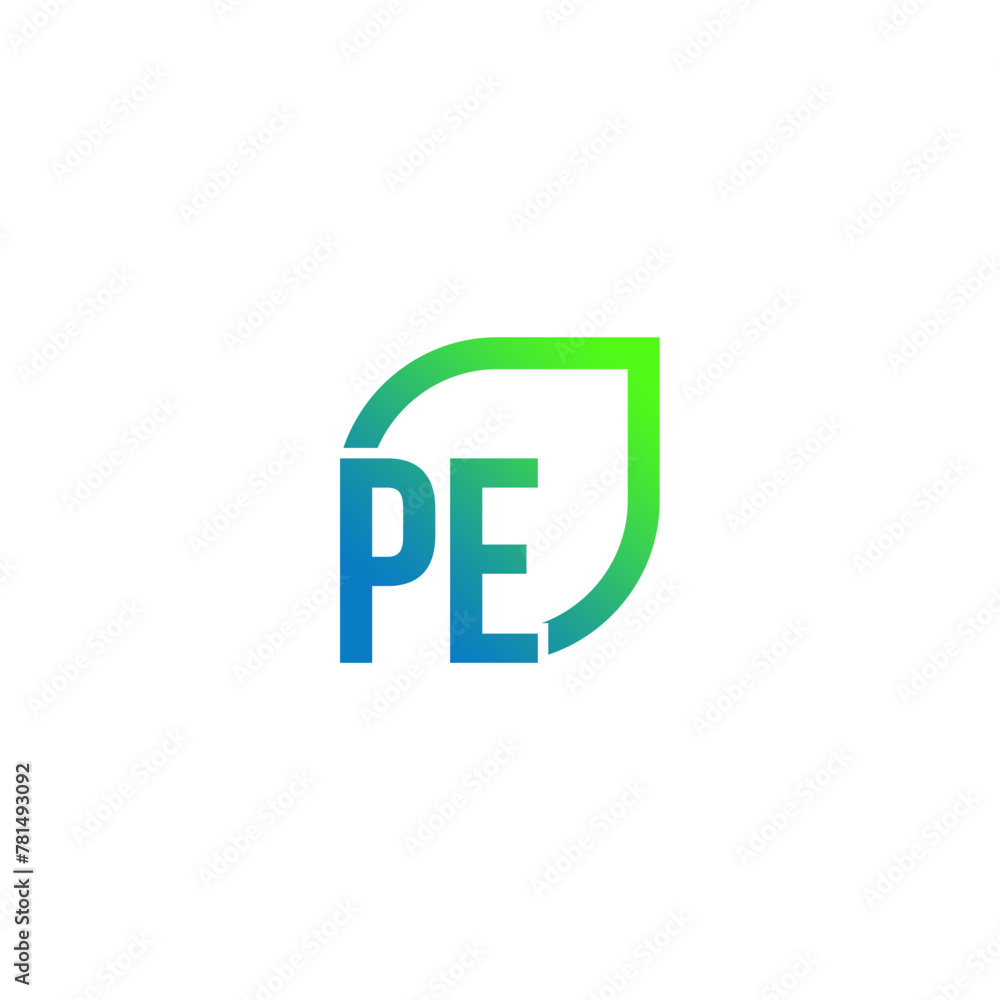Letter PE logo grows, develops, natural, organic, simple, financial logo. Letter PE logo grows, develops, natural, organic, simple, financial logo.