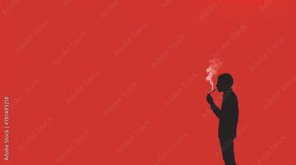 A minimalist style of the dangers of smoking A minimalist style of the dangers of smoking