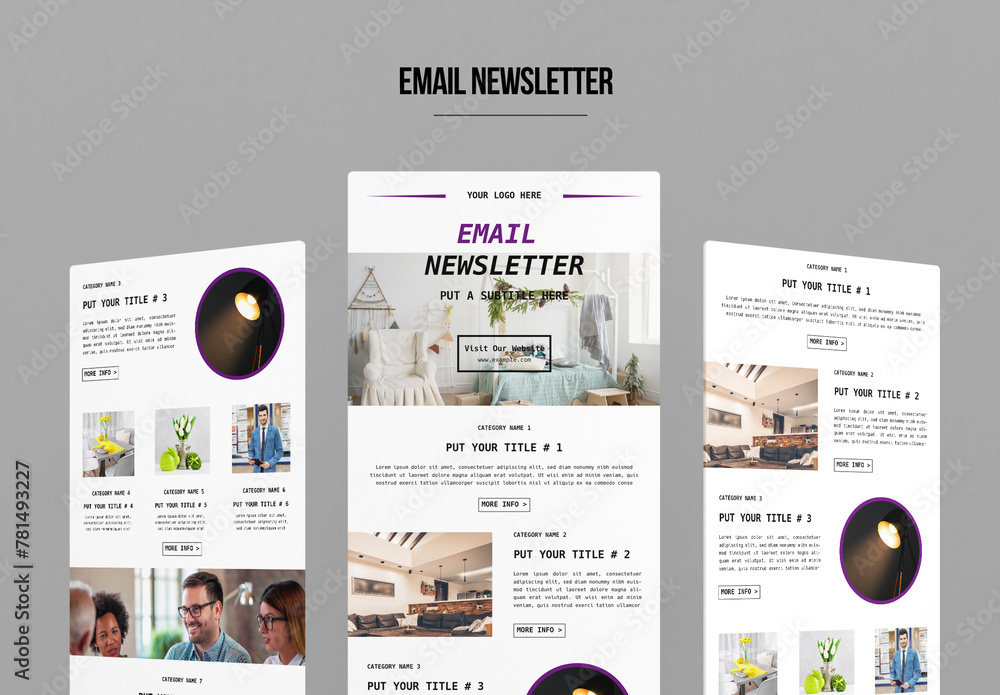 Sample Newsletter Format Business Newsletter Template Layout Stock Template | Adobe Stock