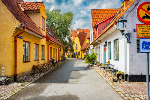 Medieval and Hansa inspired  living area Jakriborg in Hjarup  Sweden